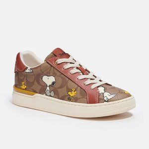 🐶Coach X Peanuts Low Top Sneaker Signature Snoopy Woodstock 10.5